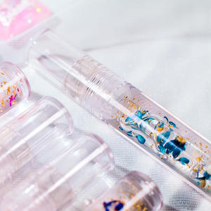 Base de brillant à lèvres hydratant végan de marque personnalisée changement de couleur huile de brillant à lèvres brillante de fleur pour le rouge à lèvres des filles - Product Image 5