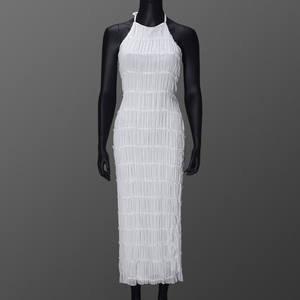 <span class=keywords><strong>Robe</strong></span> <span class=keywords><strong>moulante</strong></span> plissée dos nu pour femme 51618DBD – <span class=keywords><strong>Robe</strong></span> longue midi <span class=keywords><strong>moulante</strong></span> unie à volants pour femme – Vente en gros - Product Image 2