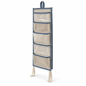 Makeup Organizer <b>Bag</b> Roll Up Hanging Cosmetic Storage with Clear PVC and Mesh Pockets D Ring Custom Logo - Product Image 4