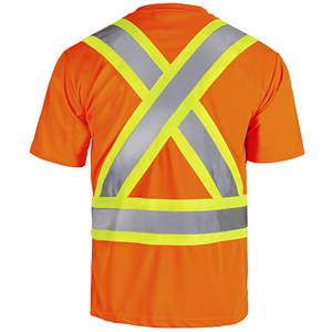Safety Workwear High Visibility 5cm Reflective Tape Breathable Short Sleeve Quick Dry Customized Logo Construction <strong>Work</strong> Shirts - Product Image 5