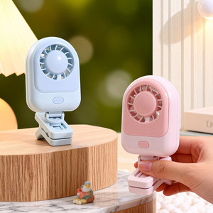 Portable <b>Mini</b> Clip On <b>Fan</b> <b>Usb</b> Rechargeable 2W DC Motor Button Control Hands Free Desk Use - Product Image 5