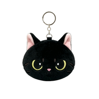 Porte-clés en peluche chat d'anniversaire en gros, Kawaii, dessin animé brodé, anti-stress, en polyester et coton PP