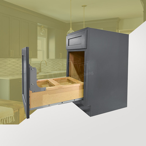 Bán Buôn 18 "W X 34.5" H X 24 "Gỗ Thùng Rác Có Thể Tủ 10*10 USA Đồ Nội Thất Nhà Bếp Tủ Mềm Đóng Cửa Nhà Bếp Thùng Rác Tủ - Product Image 1