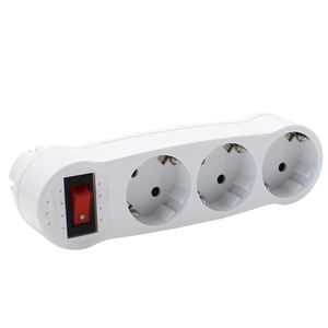 Multiconector triple con interruptor, conexión fácil, diseño compacto, ideal para múltiples dispositivos eléctricos en el hogar o - Product Image 1