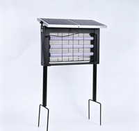 Lampe anti-moustiques solaire 45W UV, tue-insectes, étanche IPX4, faible consommation d'énergie, couverture 100-200M, extérieur/intérieur