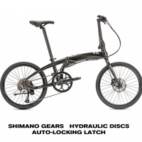 Vélo pliant mini EB 20 pouces, 7 vitesses, frein à disque, cadre en alliage d'aluminium pliable en trois parties, capacité de charge de 120 kg, pour la route
