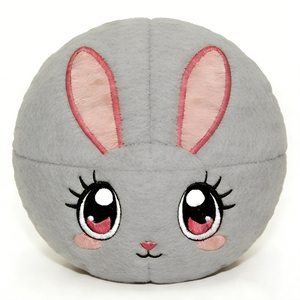 Pelota de peluche de conejo rojo, Juguete de peluche de conejo redondo, Pelota de peluche de conejo, Almohada de peluche con forma de bola, Esfera de peluche de conejo adorable - Product Image 3