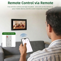 Cadre photo numérique Wi-Fi de 7 pouces en ABS transparent avec vidéo, batterie rechargeable, rotation automatique, logo personnalisé, cadeau