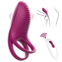 S-HANDE Silikon Wiederaufladbarer Starker Vibrations-Doppel-Penisring Vibrierender Penisring Vibradores Para Hombres