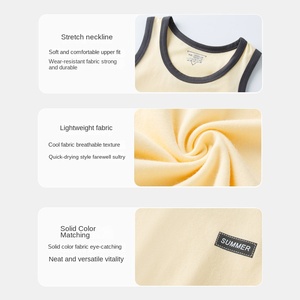 <span class=keywords><strong>Canotta</strong></span> Estiva Senza Maniche per Bambini, Pigiama in Cotone Pettinato Traspirante, Abbigliamento per Aria Condizionata, Canottiere da <span class=keywords><strong>Uomo</strong></span> Taglie Forti - Product Image 2