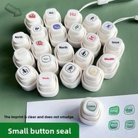 Mini tampon en plastique à touche unique, style Mahjong, à pression, pour journalisation et DIY, pour motifs à dessiner soi-même et motifs gagnants