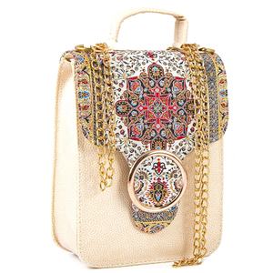 Sac hobo bohème pour femmes - Sac à main en tissu turc tissé couleur crème - Product Image 2