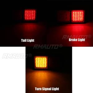 ไฟท้ายรถยนต์ รถบรรทุก 2 ชิ้น 12V 72 LED ไฟเบรก ไฟเลี้ยว สำหรับรถพ่วง รถบัส รถบรรทุก รถคาราวาน - Product Image 2