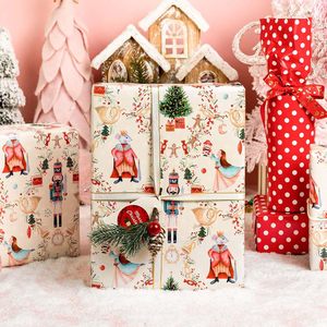Christmas Wrapping Paper Reversible Nutcracker Design 17 In X 32.8 Ft Gift <b>Wrap</b> For Holiday Crafting - Product Image 3