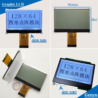 Module d'écran LCD graphique Genyu FSTN COG+FPC 12864, écran LCD de taille personnalisée