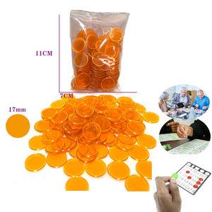 Accessoires <span class=keywords><strong>de</strong></span> <span class=keywords><strong>bingo</strong></span> en plastique 100 pièces/sac pièces rondes colorées en plastique 17mm puce <span class=keywords><strong>de</strong></span> <span class=keywords><strong>bingo</strong></span> <span class=keywords><strong>magnétique</strong></span> transparente - Product Image 4