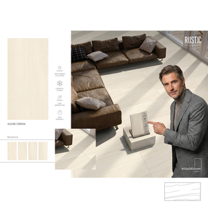 Cement Grey Concrete Look Porcelain Tiles 600x1200mm Rustic <b>Matte</b> Surface for Modern <b>Flooring</b> Projects - Product Image 5