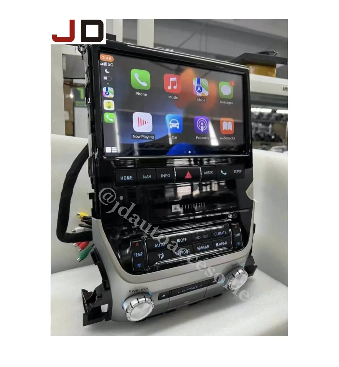 JD AUTO OEM Style untuk Toyota Land Cruiser LC200 2016-2020 Android 10.0 Mobil GPS Navigasi Radio Stereo Multimedia Player Semua Bas