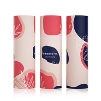 Boîtes de papier ondulées avec logo, rondes, personnalisées, réutilisables, pour parfum, emballage cylindrique