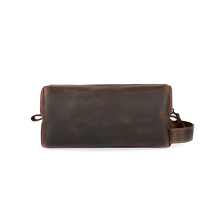 Borsa da Viaggio per Toilette <span class=keywords><strong>in</strong></span> Vera <span class=keywords><strong>Pelle</strong></span> di Alta Qualità, Astuccio Vintage per Kit da Bagno da <span class=keywords><strong>Uomo</strong></span> con Logo Personalizzato - Product Image 4