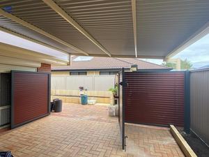 Design personalizzato in alluminio doghe doppio cancello con serrature e chiusura a goccia - Product Image 5