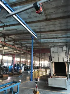 Warehouse 2ton 2000kg 125kg Manual Aluminum Overhead Crane Rail System With Manipulator