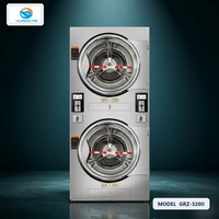 Séchoir à tambour empilable pour laverie libre-service, chauffage au gaz, 22 kg x 2, séchage rapide, technologie TransFlow