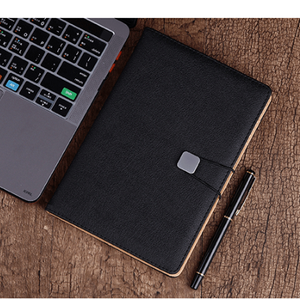 YUHE, sello de lámina de oro personalizado, cuadernos de tapa dura A5, agendas 2025 en español con Cuaderno ejecutivo de cuero PU elástico de alta calidad - Product Image 4