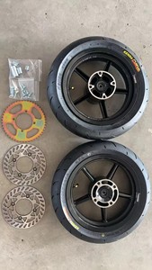 Bộ mâm xe Supermoto 12 inch màu đen mới, tương thích với Tuttio/Yozma/Razor/EM5, vỏ thay thế 110/<span class=keywords><strong>70</strong></span>-12&90/90-12 <span class=keywords><strong>120</strong></span>/<span class=keywords><strong>70</strong></span>-12 - Product Image 3