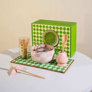Japanese Ceramic Matcha Bowl <b>Set</b> 4/5/7/8-Piece <b>Set</b> Matcha Kit Accessories Ceramic Bamboo Whisk Scoop Strainer Holder <b>Set</b> - Product Image 2