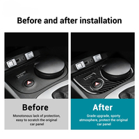 Accessoires de porte-gobelet de voiture de luxe véritable autocollant en Fiber de carbone souple pour Leon 1M MK1 2005-2012 LHD & RHD Application intérieure