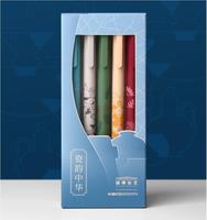 Ensemble de stylos à Gel Kawaii rétro Vintage, stylo rétractable à encre colorée de 0.5MM, papeterie scolaire et de bureau pour étudiants, 5 pièces/lot