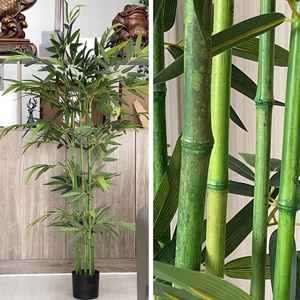 Árbol de bambú artificial en maceta 150cm resistente a los rayos UV interior/<span class=keywords><strong>exterior</strong></span> planta de imitación para decoración de vestíbulo de Hotel al por mayor - Product Image 3