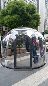 Оптовая продажа: Уличный прозрачный геодезический купольный шатер-пузырь для глэмпинга, быстросборный, из поликарбоната, съемный - Product Image 2