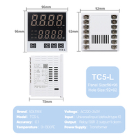 Contrôleur de température numérique PID série TC5, thermocouple PT100, sortie relais SSR, compteur de contrôle de température industriel