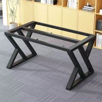 Pieds de table en métal en forme de Z robustes, base de bureau industrielle en acier pour table de salle à manger, accessoires de quincaillerie