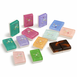 Ensemble de Mahjong <span class=keywords><strong>Américain</strong></span> Portable 3 Couches en Cristal Personnalisé, Design Artistique Gravé Original, Idéal pour les Jeux de Société - Vente Chaude - Product Image 5