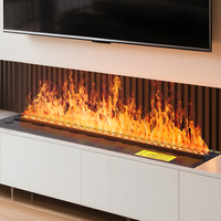 Insert de foyer à vapeur d'eau 3D anti-corrosion, unité de flamme artificielle longue durée