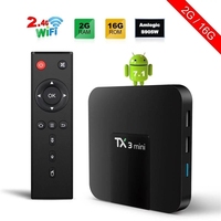 Tx3 mini tv box s905w h313 TV box tx3 2 + 16g HD lecteur réseau Blue-tooth 4K lecteur multimédia décodeur HD