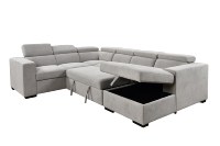 Canapé sectionnel en forme de U de grande taille, design moderne, canapé-lit, lit escamotable