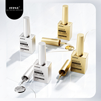 JTING Nouveau Lot de 2 Gels Métalliques Argent et Or Effet Miroir Ultra pour Ongles, Sans TPO/HEMA, OEM