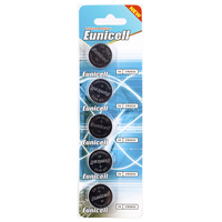 Batería de Litio Cr2032 de 3v, Pilas Tipo Moneda/CMOS/BIOS, 1 Pieza/5 Piezas en Blister