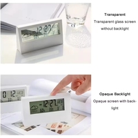 ZYSY LED-Thermometer Thermo-Hygrometer Multifunktionales Elektronisches Temperatur- und Feuchtigkeitsmessgerät Wetterstation für Zuhause Mit Alarm