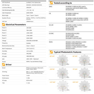 Lampadaire LED à montage sur poteau Lampadaires LED pour sols et escaliers Lampe de rue antique <span class=keywords><strong>100</strong></span> watts 150 watts - Product Image 5