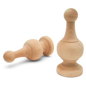 Embouts décoratifs en bois naturel non fini pour mât de drapeau, robustes, pour poteau de lit, tringle à <span class=keywords><strong>rideau</strong></span>, artisanat DIY pour usage intérieur, maison - Product Image 1