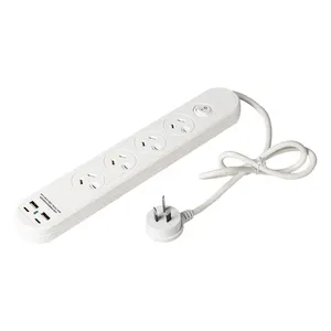 Australian style Socket Power Board 360-Degree Rotating AC Plug Surge Protector Power Strip with 6 AC Outlets