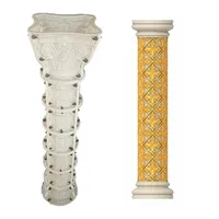 Moule en plastique ABS brillant pour pilier, colonne, piédestal et balustre en béton, durable, robuste pour extérieur, avec motifs bec de canard, feuilles et gaufrage uni