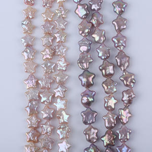 Perles d'eau douce baroques irrégulières 100% naturelles, couleur rose-violet, pentagramme, 10-12 mm, en vrac, pour DIY, couleur blanche - Product Image 1