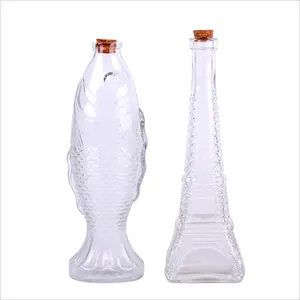 Spirit Glass Carving automatic wine alcohol fish shaped wine bottle