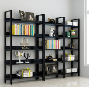 YQ JENMW Minimalist Style Simple <strong>Bookcase</strong> <strong>Solid</strong> <strong>Wood</strong> and Metal Modern <strong>Bookcase</strong> Bookshelf <strong>Bookcase</strong> - Product Image 6